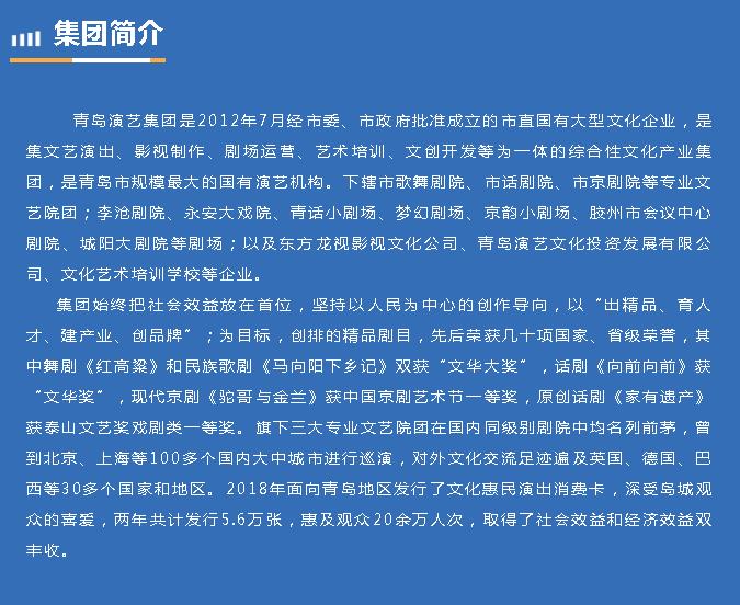 青岛演艺集团公开招聘工作人员简章